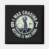 Funny Golfer 67 Meme Golf Joke Chasing 67  マグネット (正面)