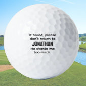 Funny Golfer Gift For Him Custom Name ゴルフボール