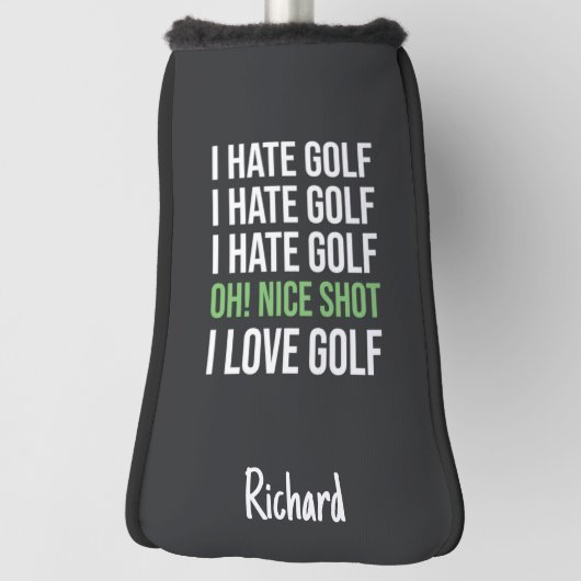 Funny Golfer Gift Sports Custom Personalized Humor ゴルフヘッドカバー (回転90)