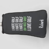 Funny Golfer Gift Sports Custom Personalized Humor ゴルフヘッドカバー (正面)