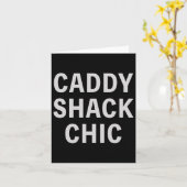 Funny Golfer Saying Caddy Shack Chic Mens Golf Gol カード (黄色い花)