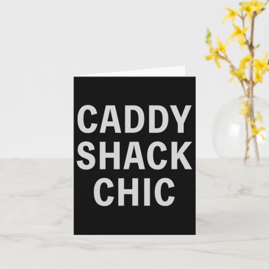 Funny Golfer Saying Caddy Shack Chic Mens Golf Gol カード (黄色い花)