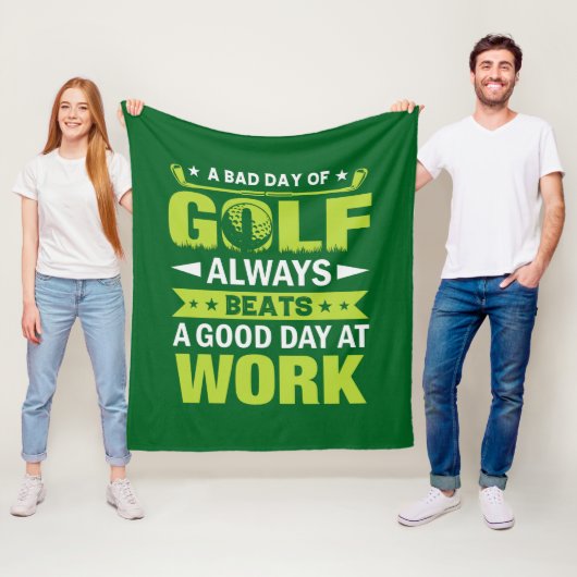 Funny golfing lovers word art  フリースブランケット (インサイチュ)