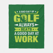 Funny golfing lovers word art  フリースブランケット (正面)