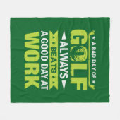 Funny golfing lovers word art  フリースブランケット (正面(横))