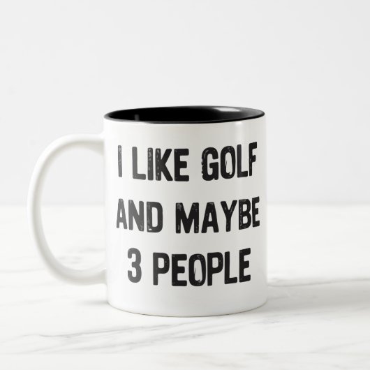 Funny Golfing Sarcastic Sayings Golf  ツートーンマグカップ (左)