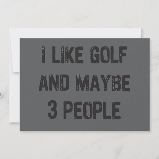 Funny Golfing Sarcastic Sayings Golf  招待状 (正面)