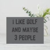 Funny Golfing Sarcastic Sayings Golf  招待状 (スタンド正面)