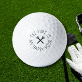 Funny Golfing Tee Time Is My Happy Hour Modern ゴルフボール