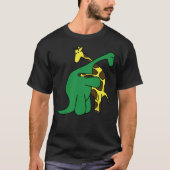 Funny Good Boys Dinosaur Hugging a Giraffe Movie F Tシャツ (正面)