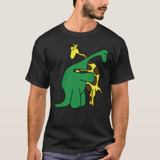 Funny Good Boys Dinosaur Hugging a Giraffe Movie F Tシャツ