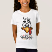 Funny Goofy Turkey Face Personalised Cartoon Tシャツ (正面)