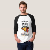 Funny Goofy Turkey Face Personalised Cartoon Tシャツ (正面フル)