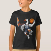 Funny Goose Basketball Player Slam Dunk Lovers Spo Tシャツ (正面)