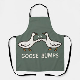 Funny Goose Bumps Cartoon | Fist Bump Geese Animal エプロン