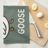 Funny Goose Bumps Cartoon | Fist Bump Geese Animal キッチンタオル (四つ折り)