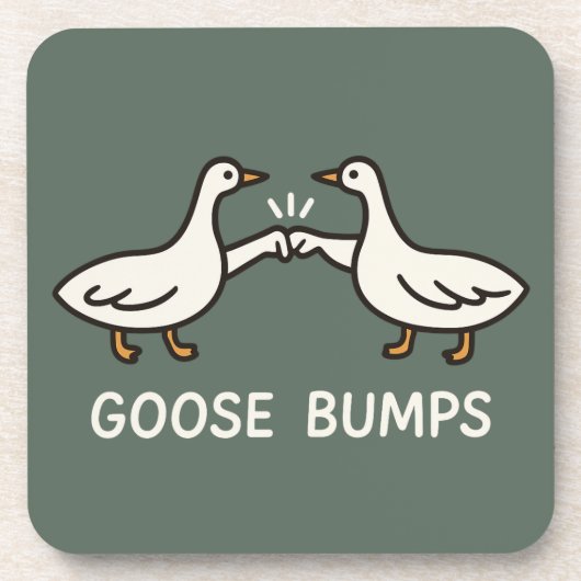 Funny Goose Bumps Cartoon | Fist Bump Geese Animal コースター (正面)