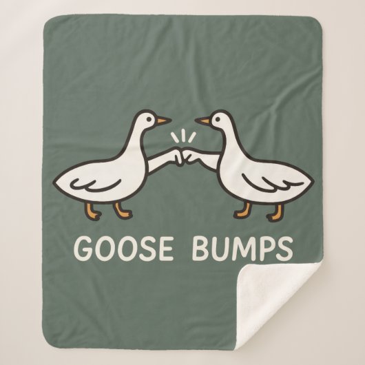 Funny Goose Bumps Cartoon | Fist Bump Geese Animal シェルパブランケット (正面)