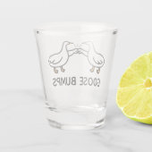 Funny Goose Bumps Cartoon | Fist Bump Geese Animal ショットグラス (裏面)