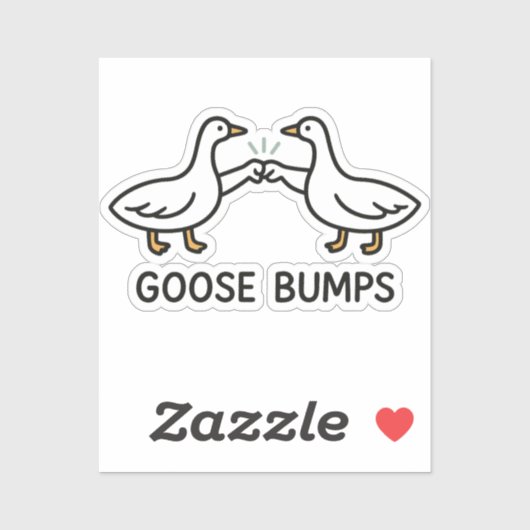 Funny Goose Bumps Cartoon | Fist Bump Geese Animal シール (シート)