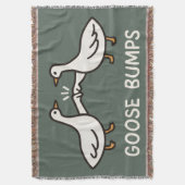 Funny Goose Bumps Cartoon | Fist Bump Geese Animal スローブランケット (正面縦)