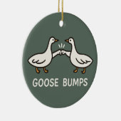 Funny Goose Bumps Cartoon | Fist Bump Geese Animal セラミックオーナメント (右)