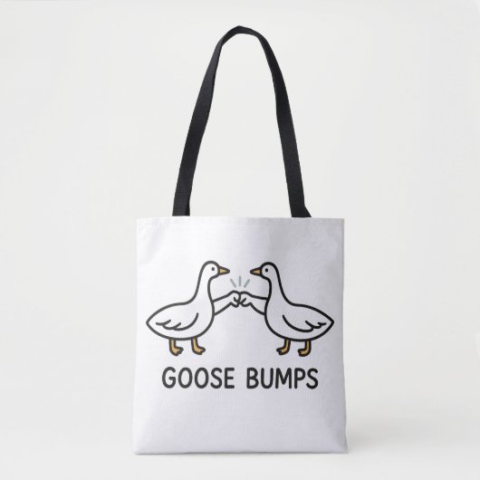 Funny Goose Bumps Cartoon, Fist Bump Geese Animal  トートバッグ (正面)