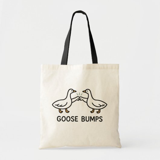 Funny Goose Bumps Cartoon | Fist Bump Geese Animal トートバッグ (正面)