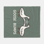 Funny Goose Bumps Cartoon | Fist Bump Geese Animal フリースブランケット (正面(横))