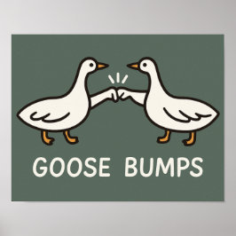 Funny Goose Bumps Cartoon | Fist Bump Geese Animal ポスター