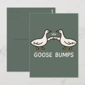 Funny Goose Bumps Cartoon | Fist Bump Geese Animal ポストカード (正面/裏面)