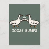 Funny Goose Bumps Cartoon | Fist Bump Geese Animal ポストカード (正面)