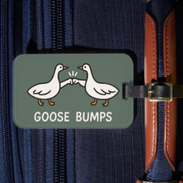 Funny Goose Bumps Cartoon | Fist Bump Geese Animal ラゲッジタグ