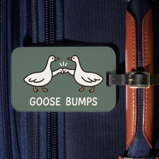 Funny Goose Bumps Cartoon | Fist Bump Geese Animal ラゲッジタグ (正面インサイチュ4)