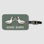 Funny Goose Bumps Cartoon | Fist Bump Geese Animal ラゲッジタグ (正面横)