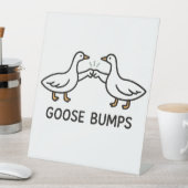 Funny Goose Bumps Cartoon | Fist Bump Geese Animal 台座サイン (インサイチュ)