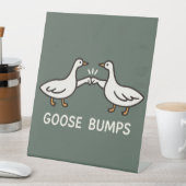 Funny Goose Bumps Cartoon | Fist Bump Geese Animal 台座サイン (インサイチュ)