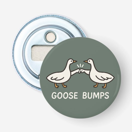 Funny Goose Bumps Cartoon | Fist Bump Geese Animal 栓抜き (正面)