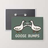 Funny Goose Bumps Cartoon | Fist Bump Geese Animal 缶バッジ (正面/裏面)