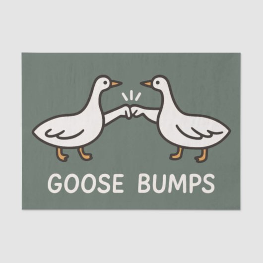 Funny Goose Bumps Cartoon | Fist Bump Geese Animal 薄葉紙 (正面)