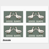 Funny Goose Bumps Cartoon | Fist Bump Geese Animal 長方形シール (シート)