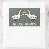 Funny Goose Bumps Cartoon | Fist Bump Geese Animal 長方形シール (バッグ)