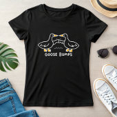 Funny Goose Bumps; Cartoon Geese Fist Bump Black Tシャツ