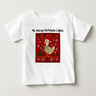 Funny Goose Christmas Lights Kids T-Shirt – Editab ベビーTシャツ