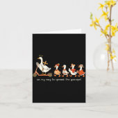 Funny Goose Fall Christian On My Way To Spread Goo カード (黄色い花)