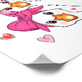 Funny Goose Happy Valentine Goose Cute Heart Lover ポスター (角)