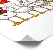 Funny Goose Happy Valentine Goose Cute Heart Lover ポスター (角)