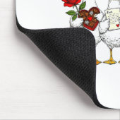 Funny Goose Happy Valentine Goose Cute Heart Lover マウスパッド (コーナー)