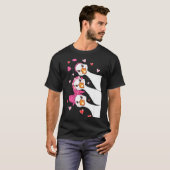 Funny Goose Happy Valentine Goose Cute Heart Lover Tシャツ (正面フル)