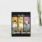 Funny Goose Hello Kindergarten Back To School Firs カード (正面)